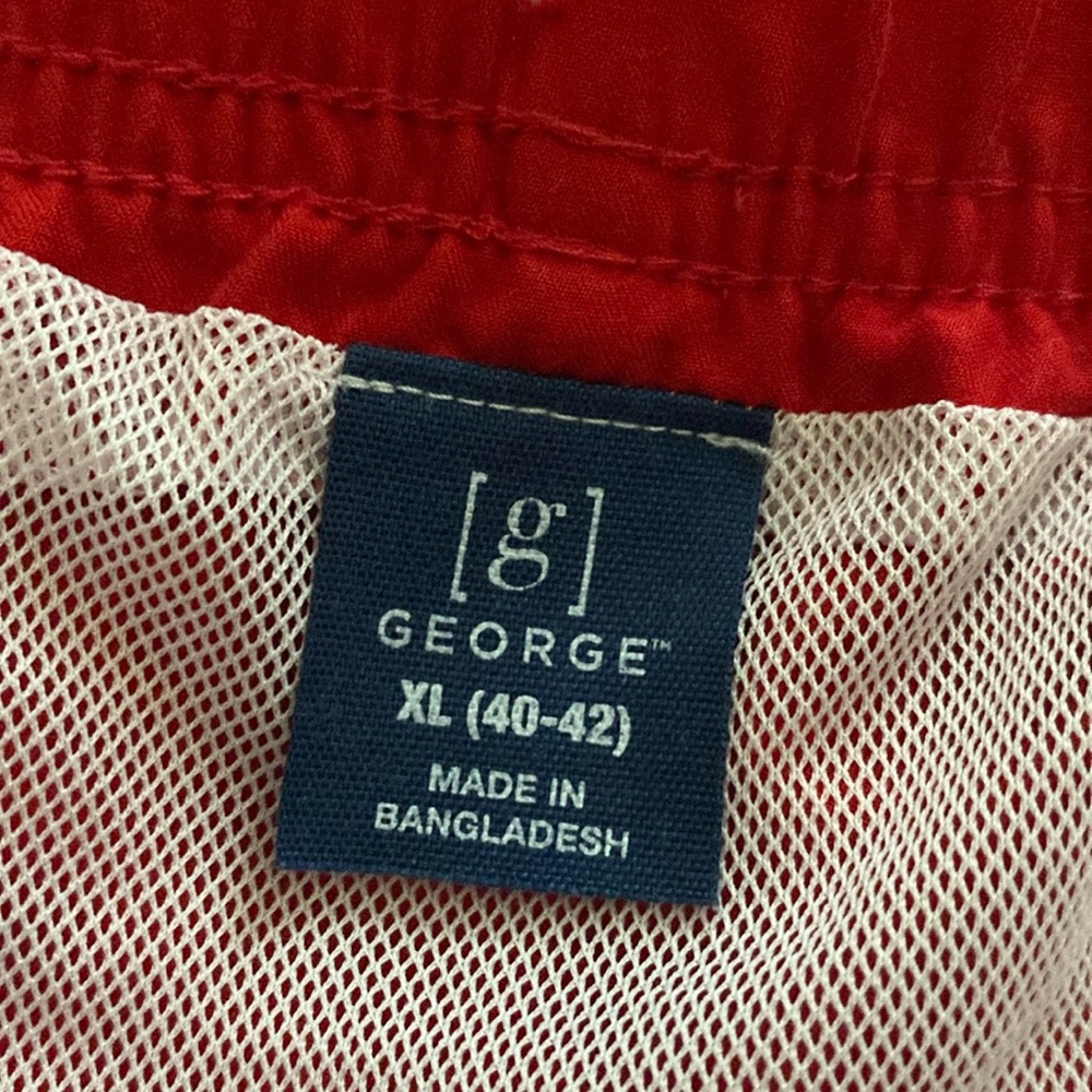George Red Athletic Shorts Soft Cotton Above-Knee - Picture 2 of 2